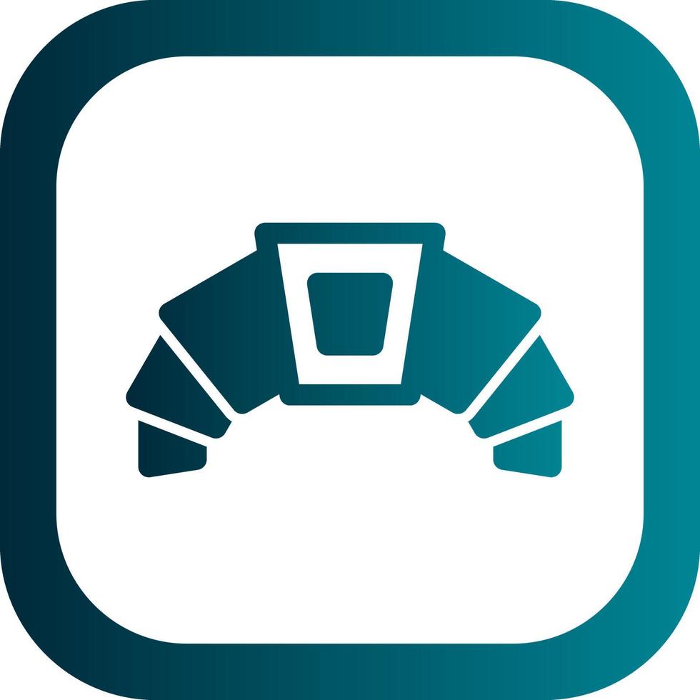 Croissant Vector Icon Design