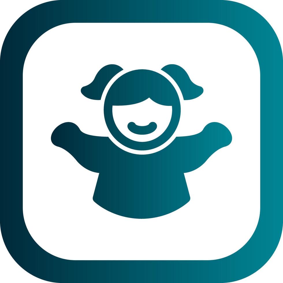 diseño de icono de vector de niña bebé