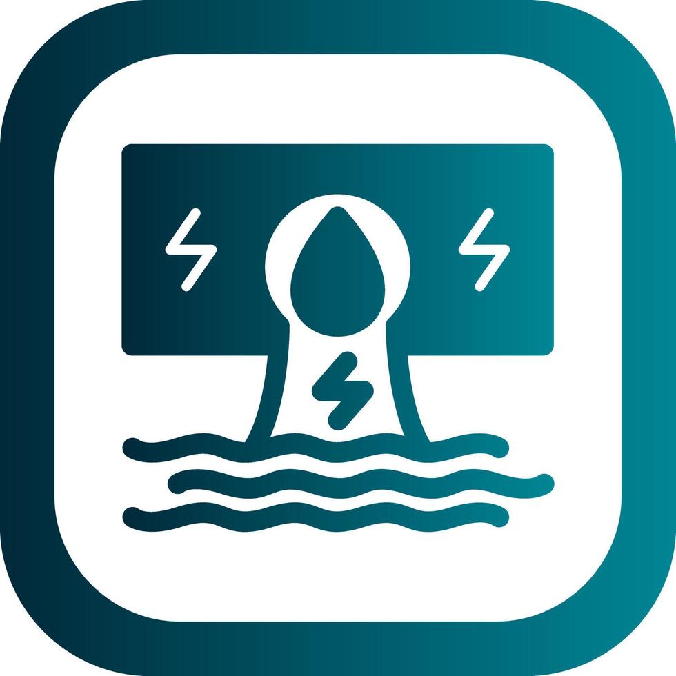 Hydroelectricity Vector Icon Design