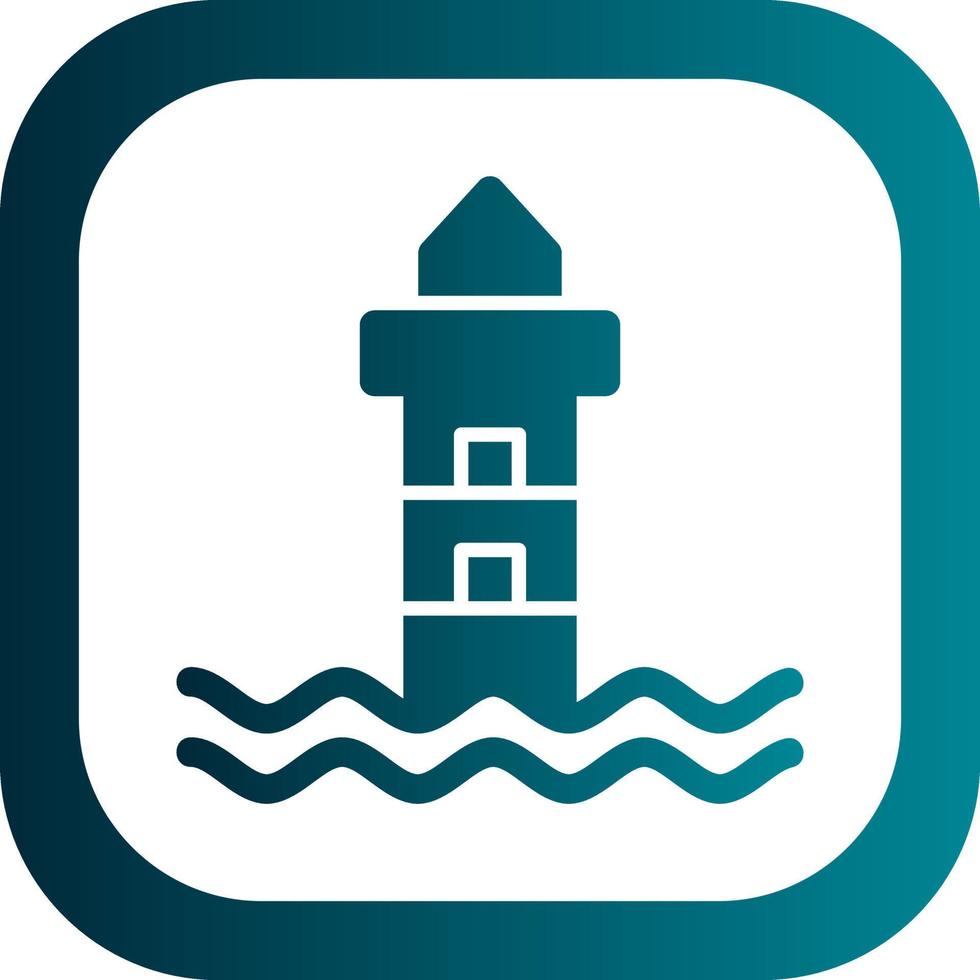Lighthouse Landscape Vector Icon Design