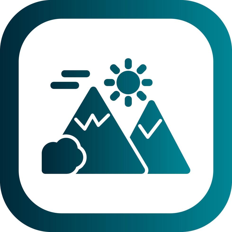 Mountains Landscape Vector Icon Design