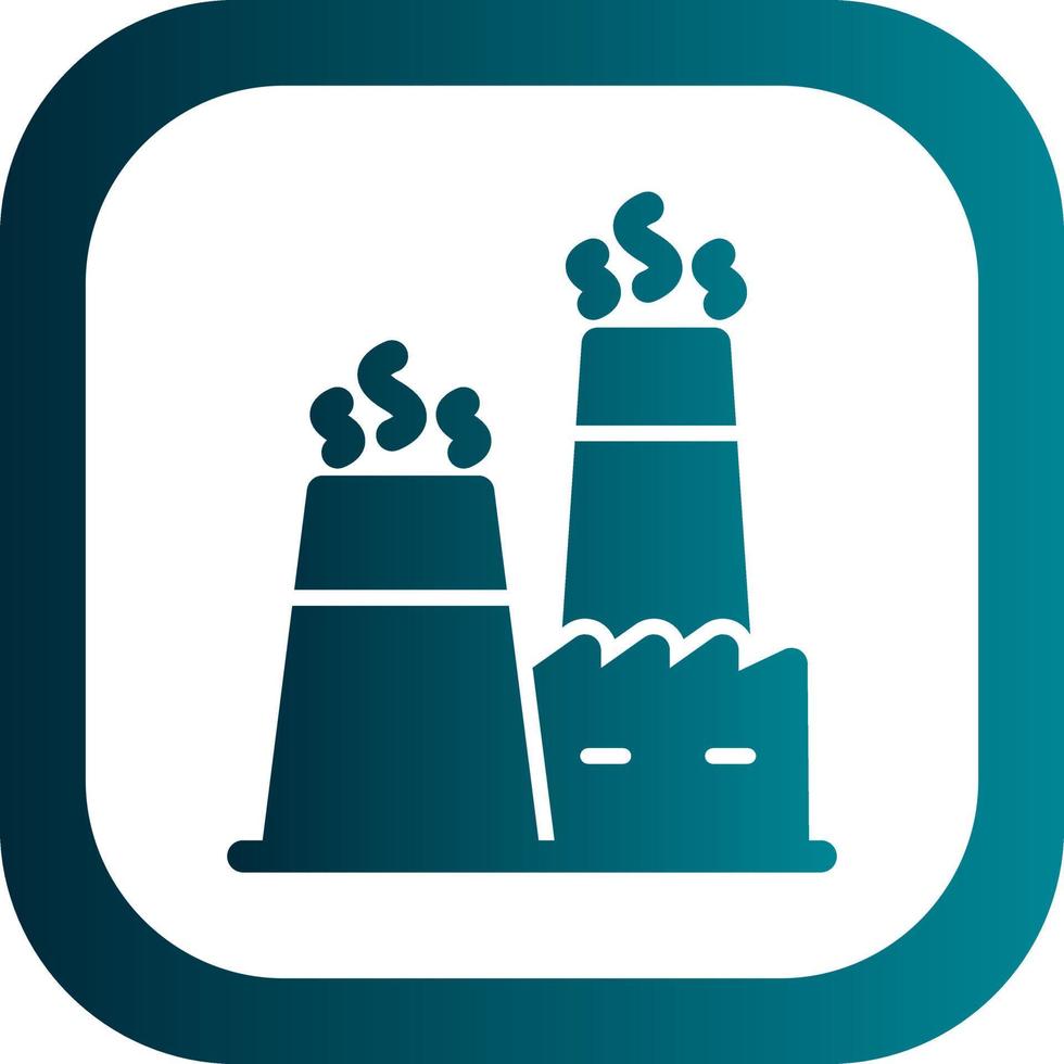 Nuclear Factory Vector Icon Design