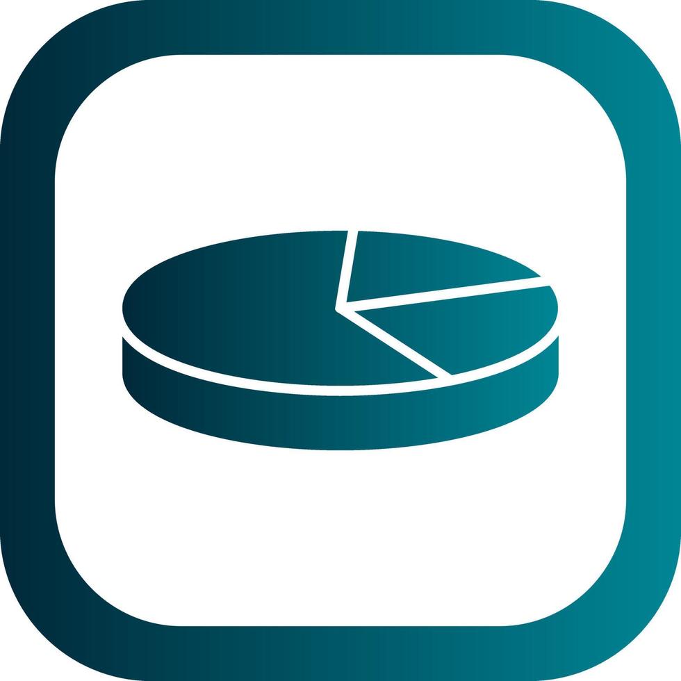 3D Pie Chart Vector Icon Design