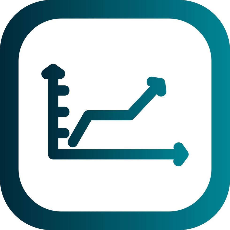 Rising Line Graph Vector Icon Design