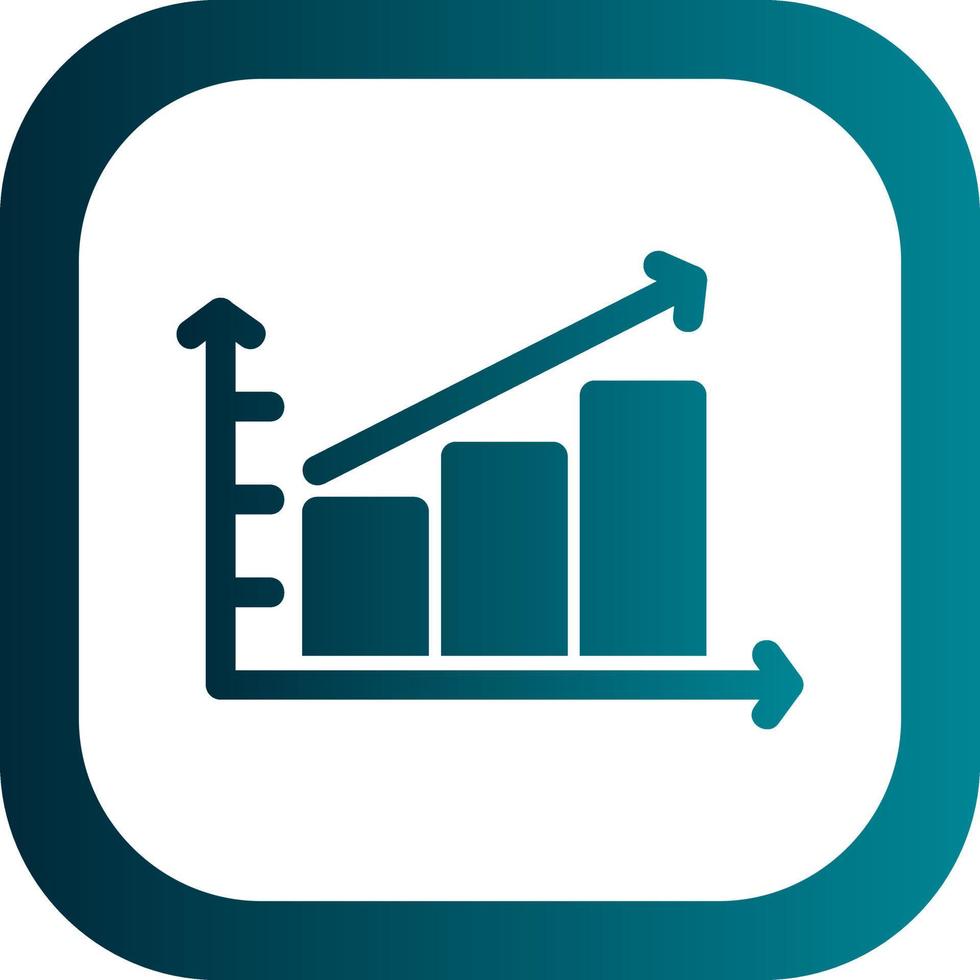 Escalating Bar Graph Vector Icon Design