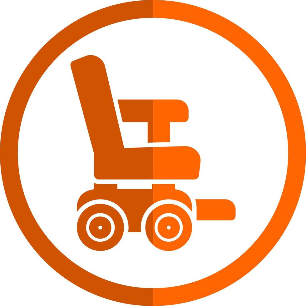 Automatic Wheelchair Vector Icon Design