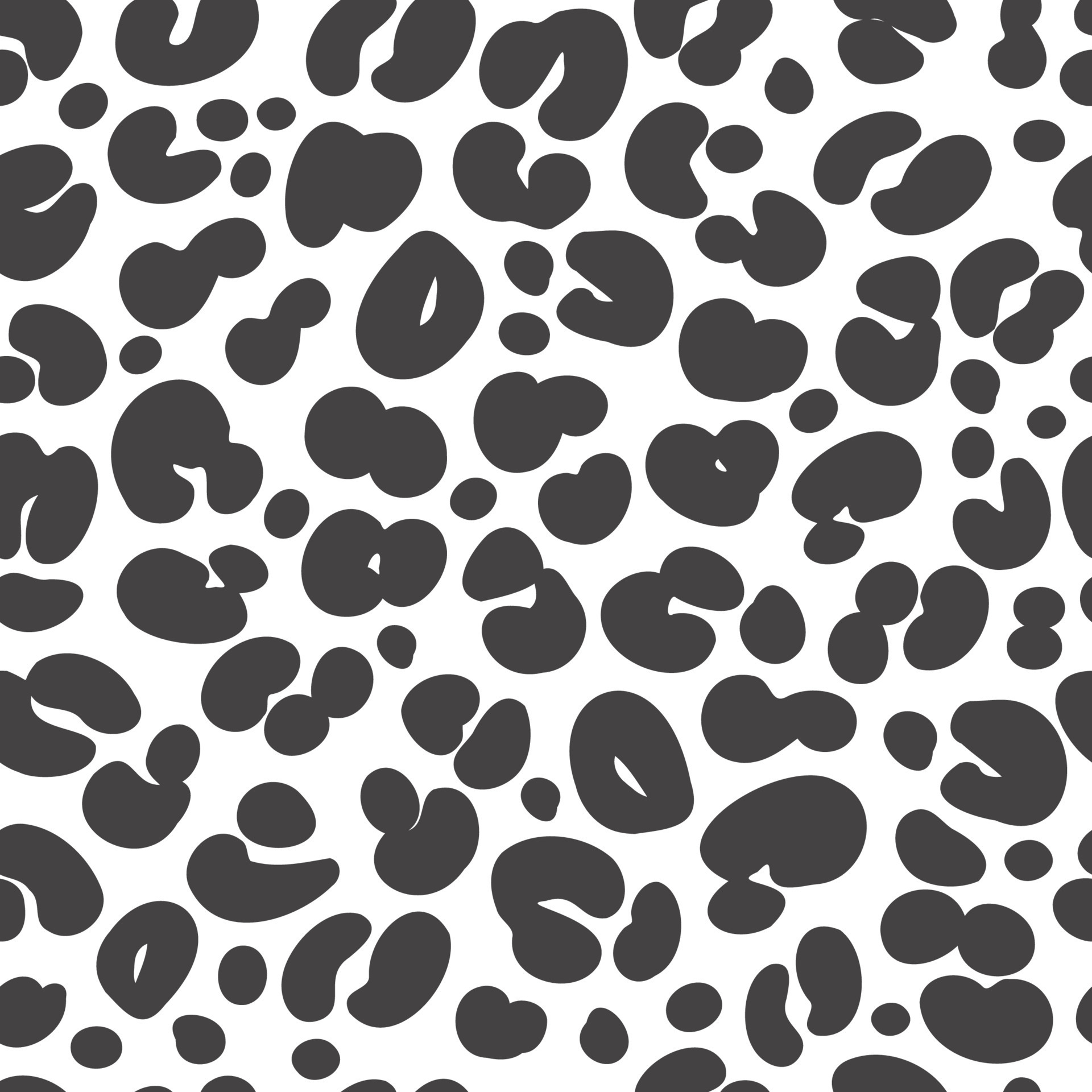 Cheetah black and white print. Leopard skin seamless pattern. Jaguar