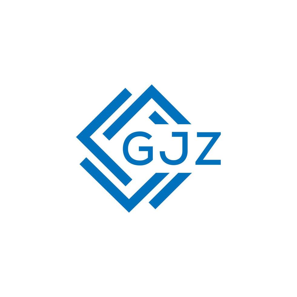 GJZ letter logo design on white background. GJZ creative  circle letter logo concept. GJZ letter design. vector
