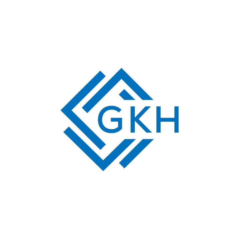 GKH letter logo design on white background. GKH creative  circle letter logo concept. GKH letter design. vector