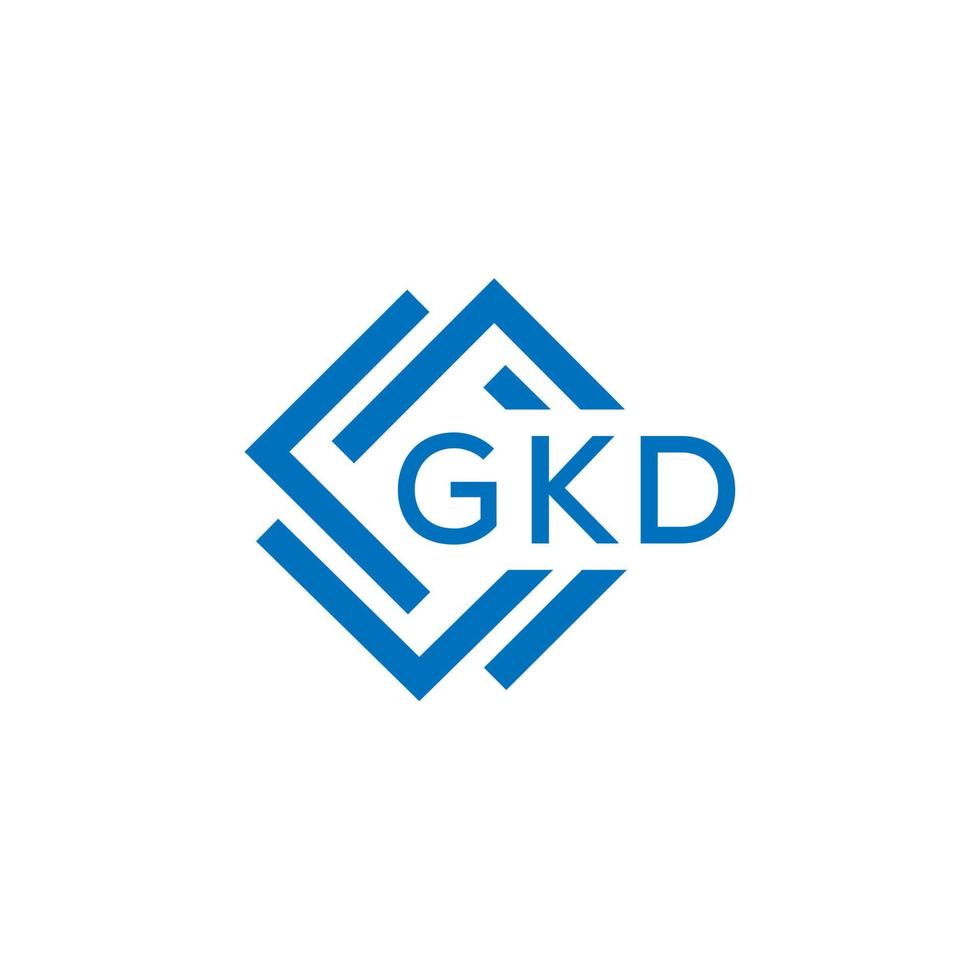 GKD letter logo design on white background. GKD creative  circle letter logo concept. GKD letter design. vector