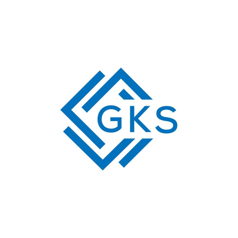 GKS letter logo design on white background. GKS creative  circle letter logo concept. GKS letter design. vector
