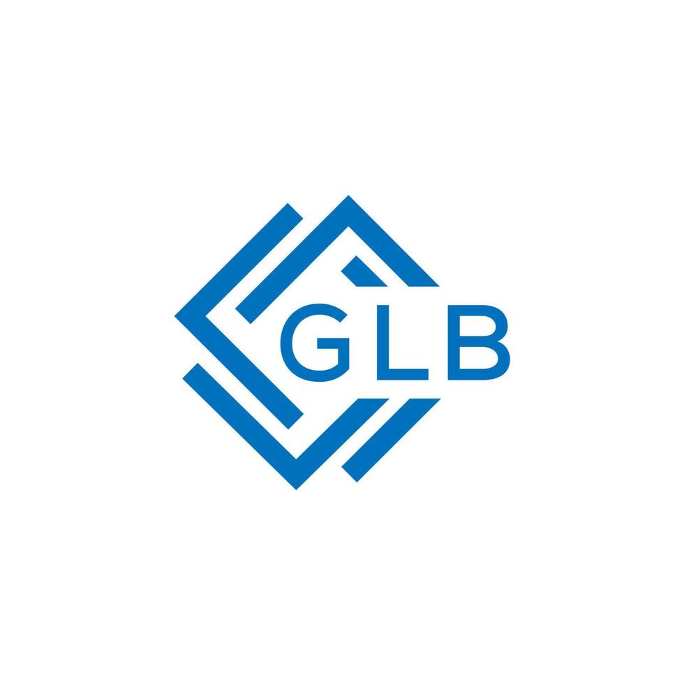 glb letra logo diseño en blanco antecedentes. glb creativo circulo letra logo concepto. glb letra diseño. vector