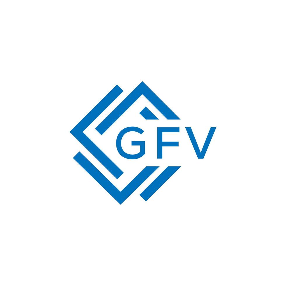GFV letter logo design on white background. GFV creative  circle letter logo concept. GFV letter design. vector