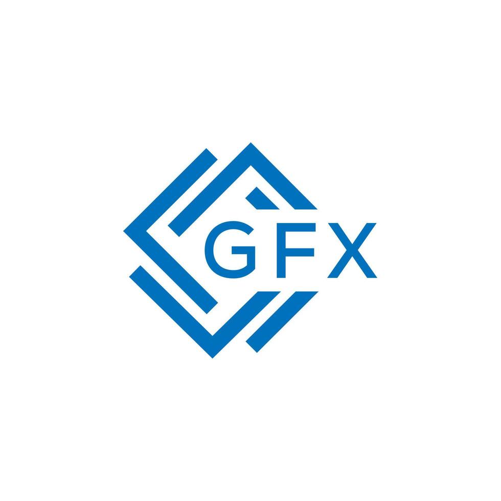 GFX letter logo design on white background. GFX creative  circle letter logo concept. GFX letter design. vector