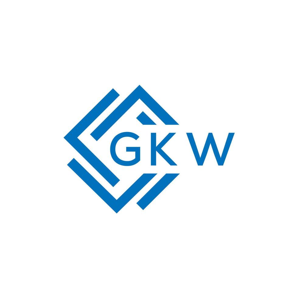 gkw letra logo diseño en blanco antecedentes. gkw creativo circulo letra logo concepto. gkw letra diseño. vector