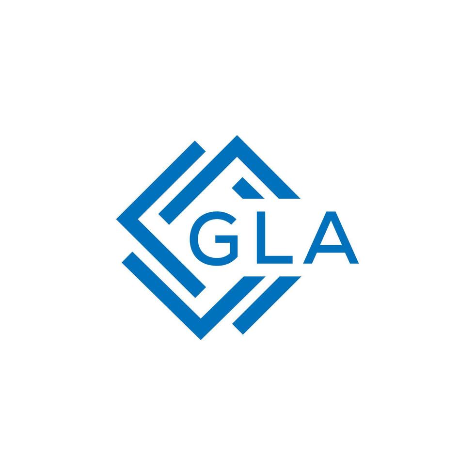 gla letra logo diseño en blanco antecedentes. gla creativo circulo letra logo concepto. gla letra diseño. vector