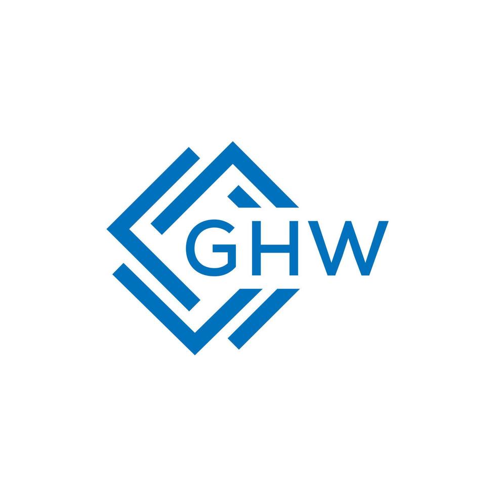 GHW letter logo design on white background. GHW creative  circle letter logo concept. GHW letter design. vector