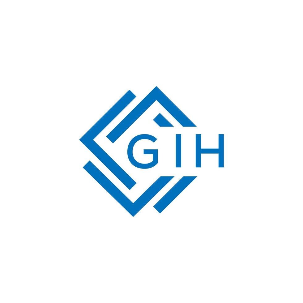 GIH letter logo design on white background. GIH creative  circle letter logo concept. GIH letter design. vector