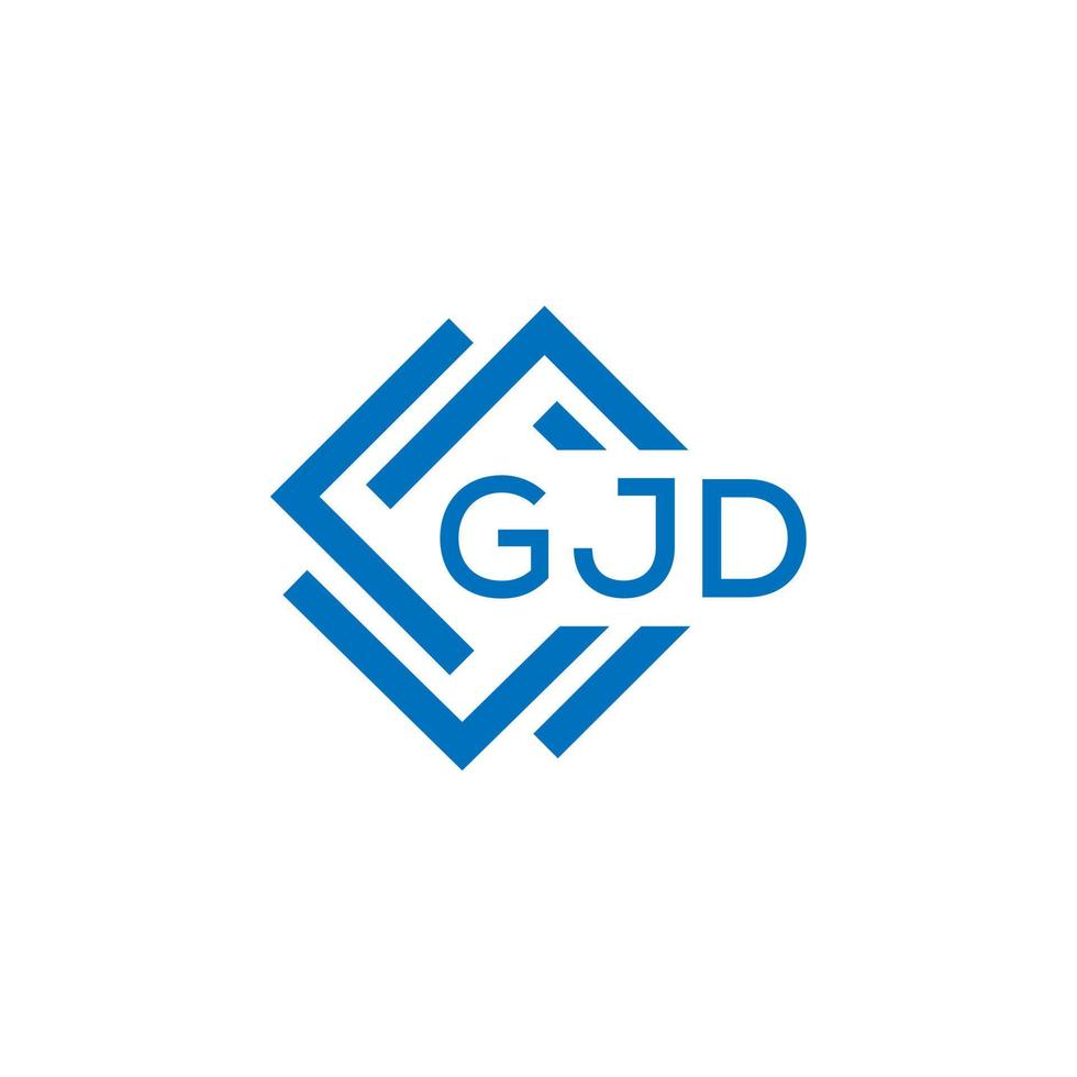 GJD letter logo design on white background. GJD creative  circle letter logo concept. GJD letter design. vector