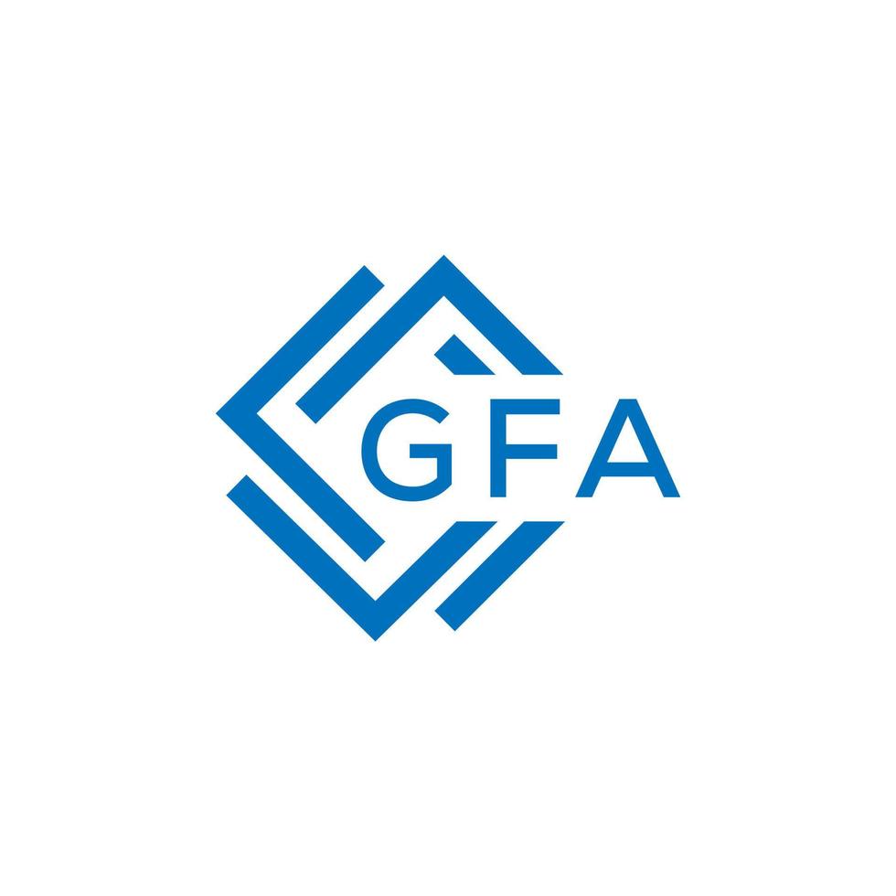 Gfa letter logo design on white background. Gfa creative  circle letter logo concept. Gfa letter design. vector
