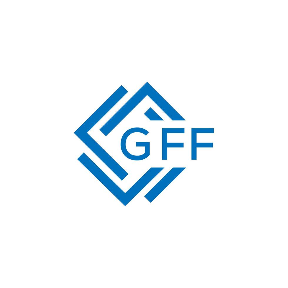 GFF letter logo design on white background. GFF creative  circle letter logo concept. GFF letter design. vector