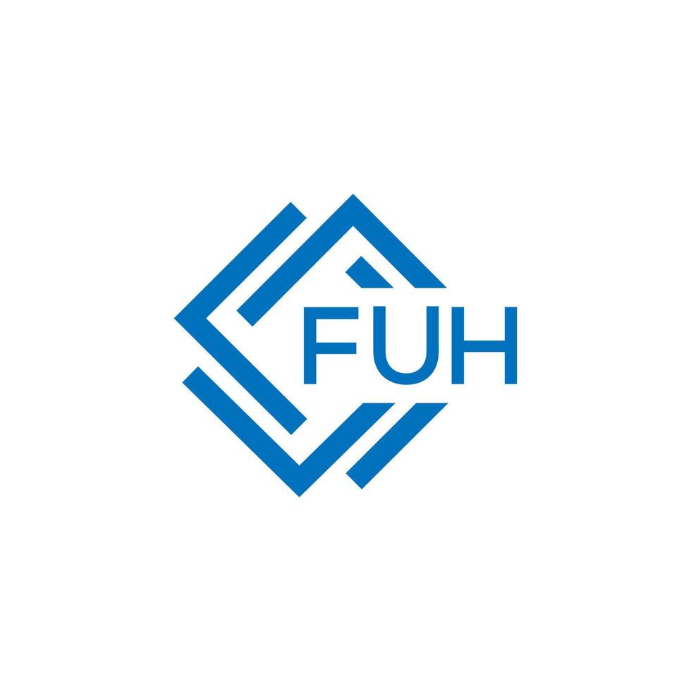 FUH letter logo design on white background. FUH creative  circle letter logo concept. FUH letter design. vector