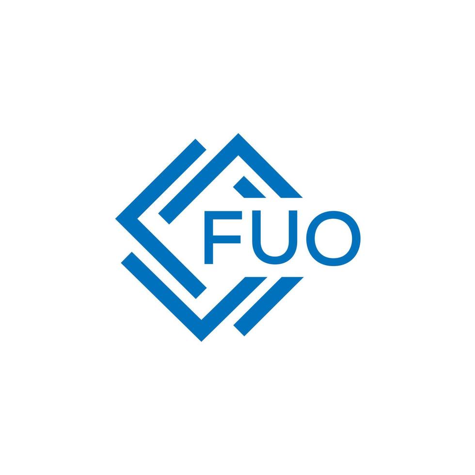 Fuo letra logo diseño en blanco antecedentes. Fuo creativo circulo letra logo concepto. Fuo letra diseño. vector