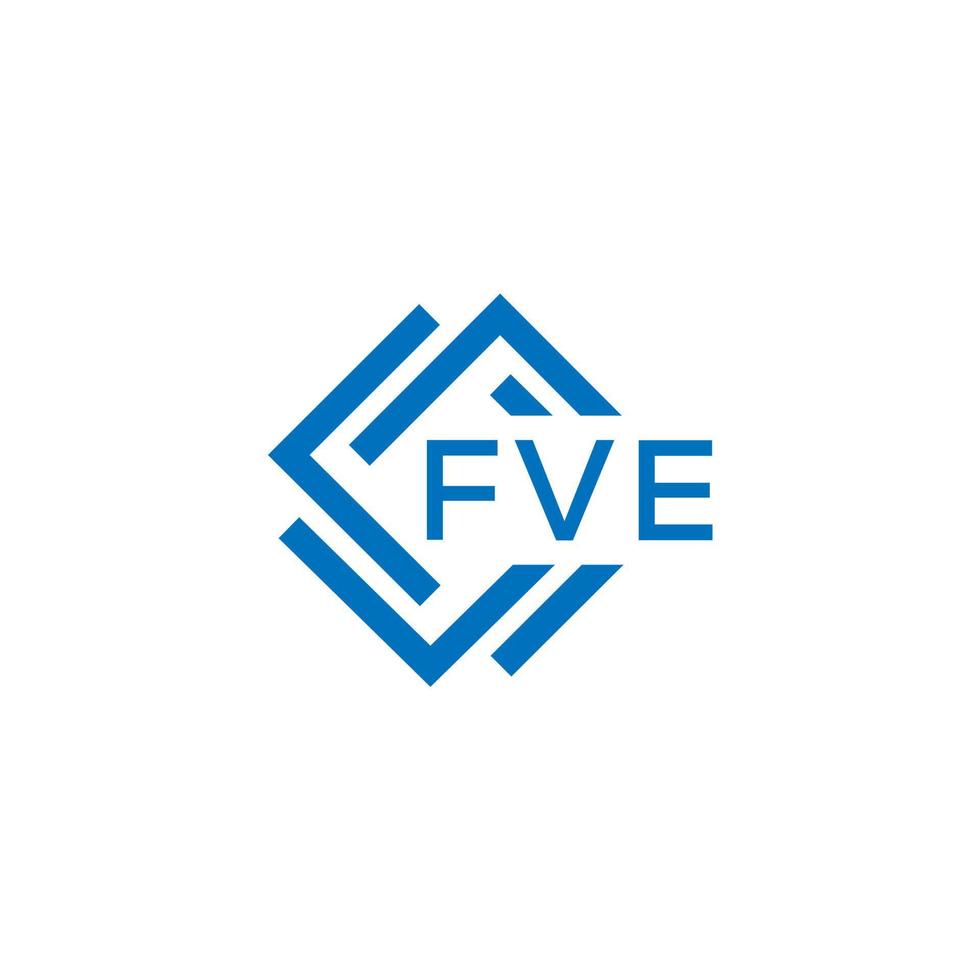 FVE letter logo design on white background. FVE creative  circle letter logo concept. FVE letter design. vector