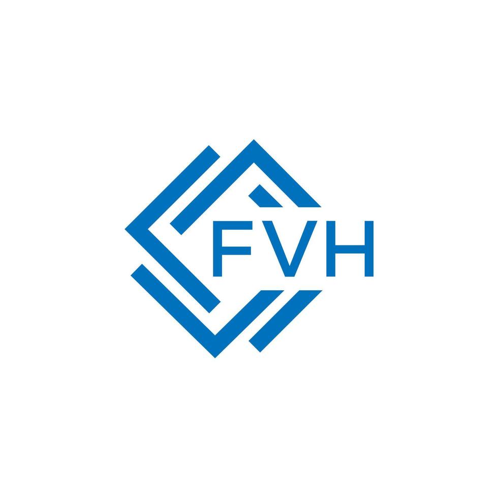 FVH letter logo design on white background. FVH creative  circle letter logo concept. FVH letter design. vector