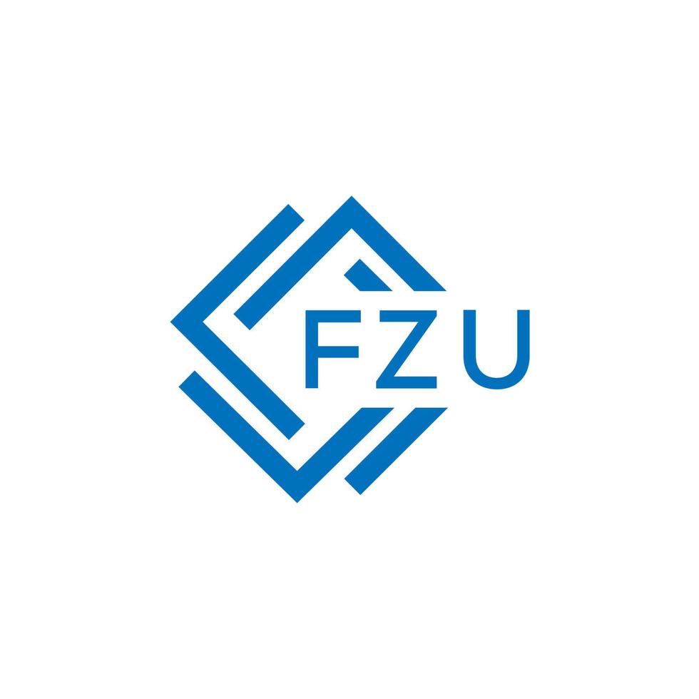 fzu letra logo diseño en blanco antecedentes. fzu creativo circulo letra logo concepto. fzu letra diseño. vector