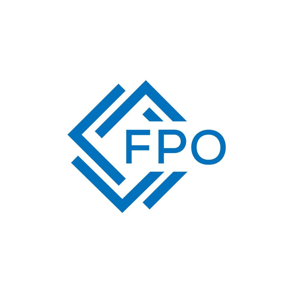 fpo letra logo diseño en blanco antecedentes. fpo creativo circulo letra logo concepto. fpo letra diseño. vector