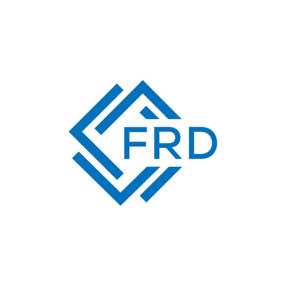 FRD letter logo design on white background. FRD creative  circle letter logo concept. FRD letter design. vector