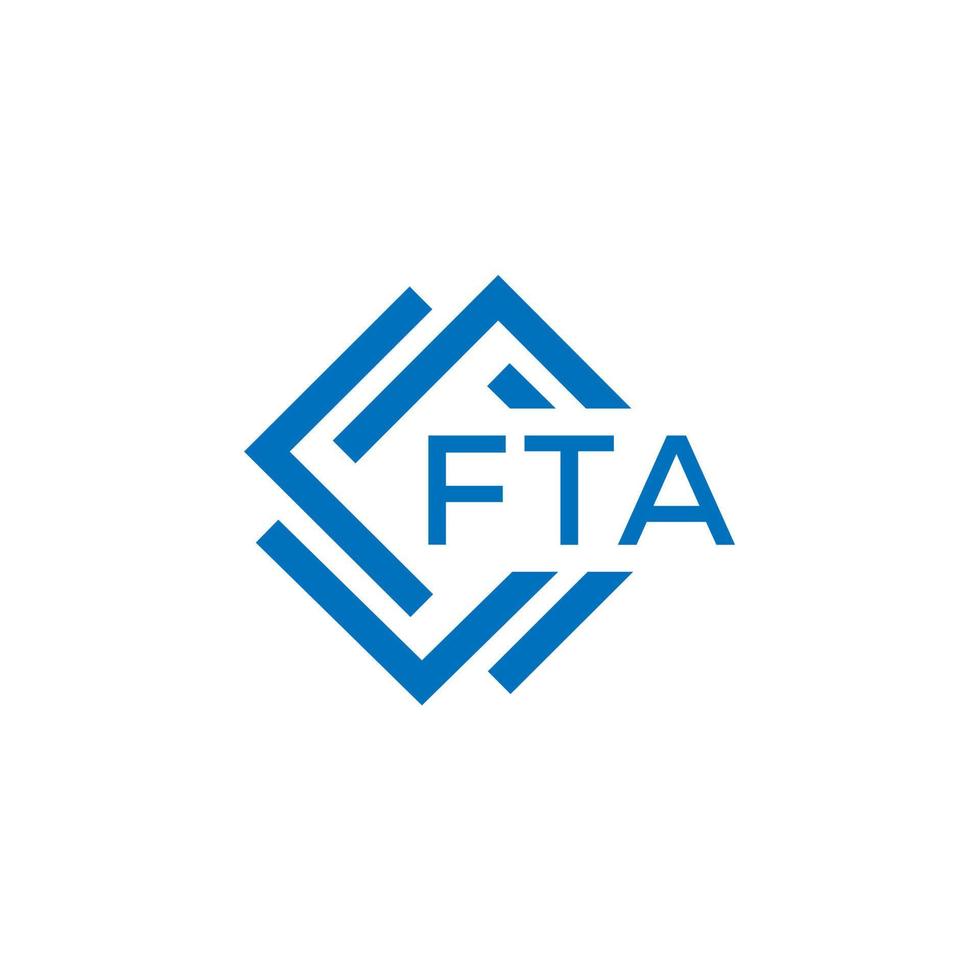 FTA letter logo design on white background. FTA creative  circle letter logo concept. FTA letter design. vector