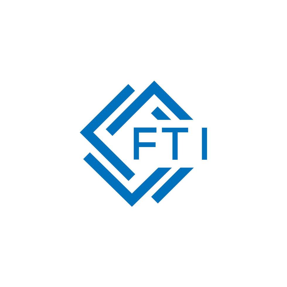 FTI letter logo design on white background. FTI creative  circle letter logo concept. FTI letter design. vector