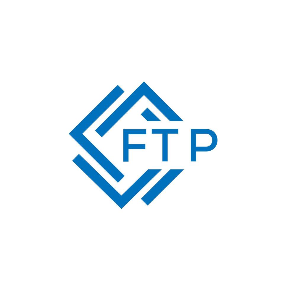 ftp letra logo diseño en blanco antecedentes. ftp creativo circulo letra logo concepto. ftp letra diseño. vector