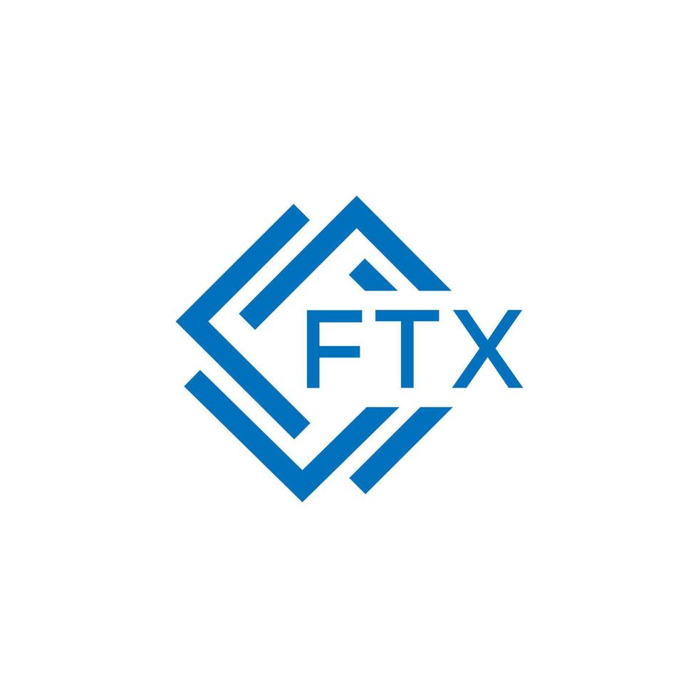 FTX letter logo design on white background. FTX creative  circle letter logo concept. FTX letter design. vector