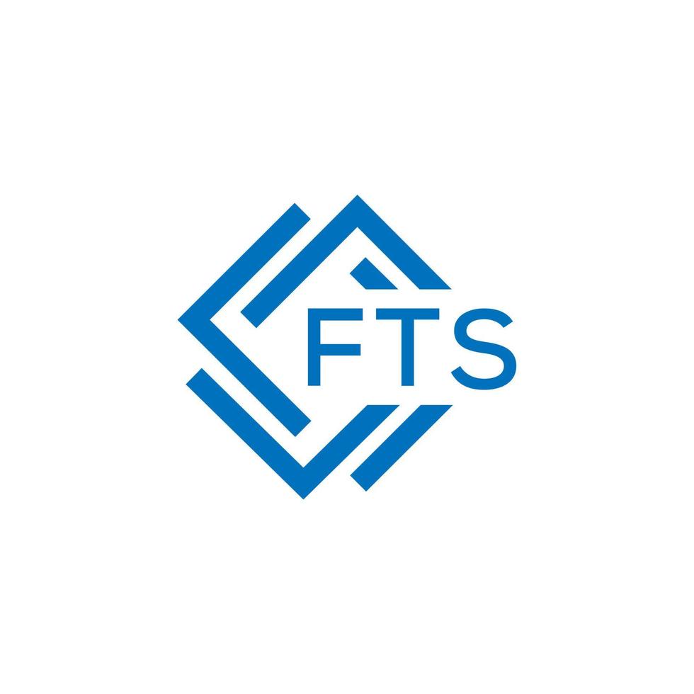FTS letter logo design on white background. FTS creative  circle letter logo concept. FTS letter design. vector