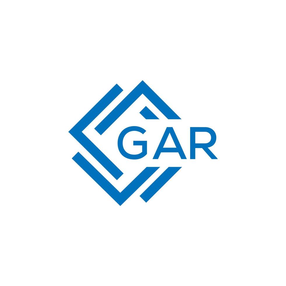 GAR letter logo design on white background. GAR creative  circle letter logo concept. GAR letter design. vector