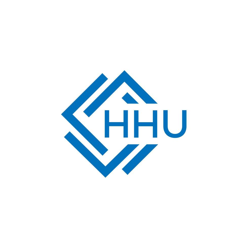 hhu letra logo diseño en blanco antecedentes. hhu creativo circulo letra logo concepto. hhu letra diseño. vector