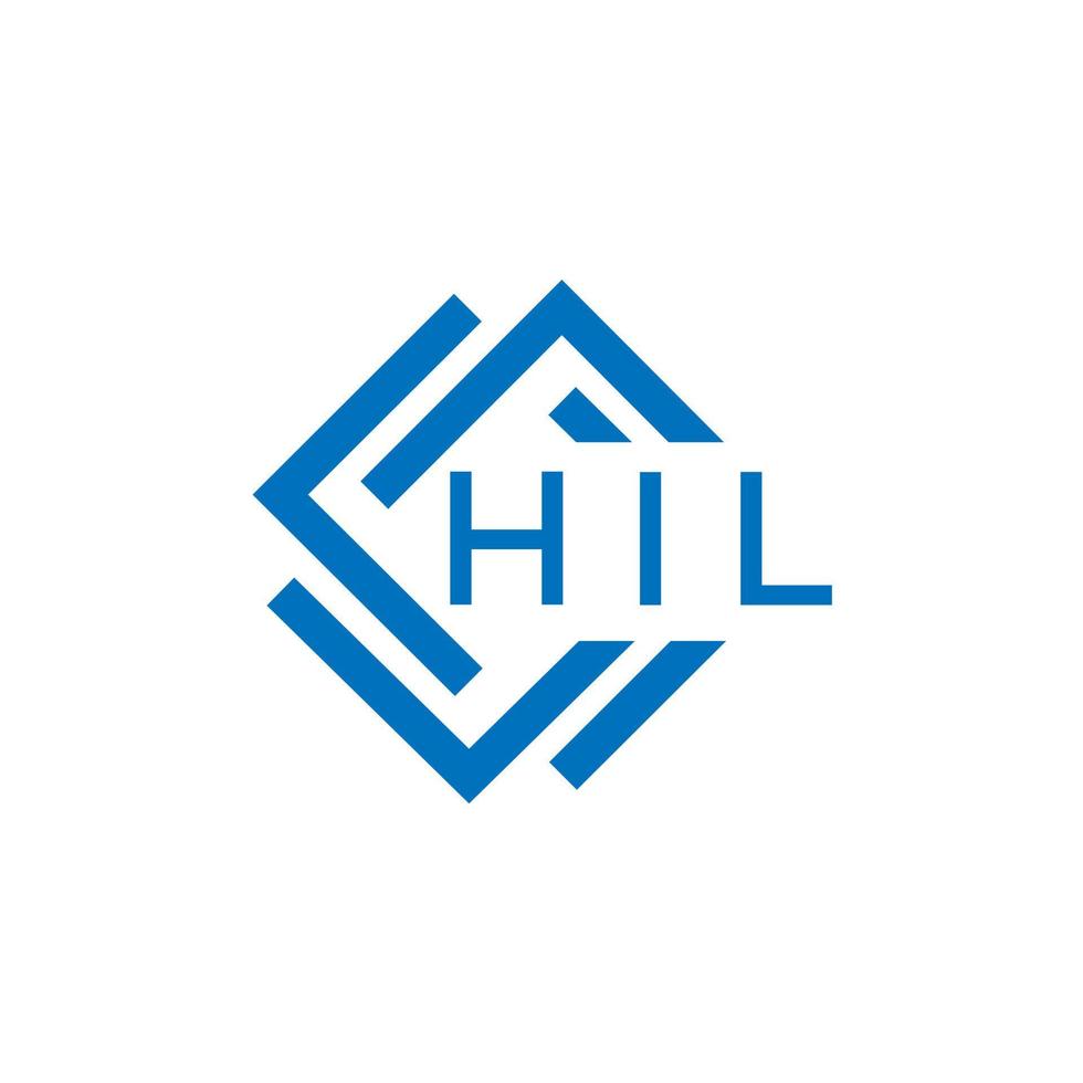 HIL letter logo design on white background. HIL creative  circle letter logo concept. HIL letter design. vector