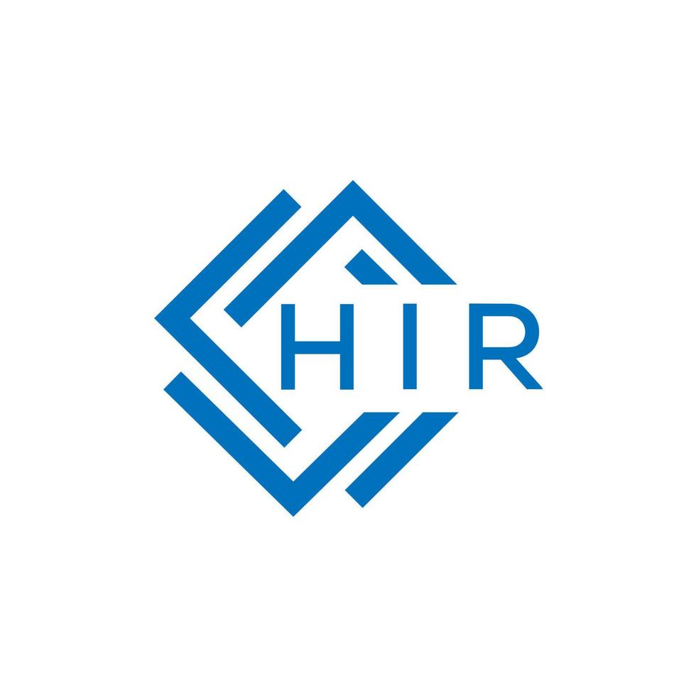 HIR letter design.HIR letter logo design on white background. HIR creative  circle letter logo concept. HIR letter design. vector