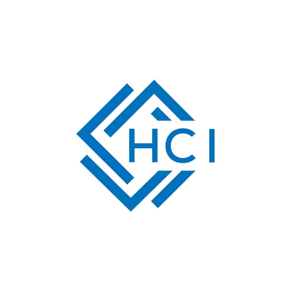 HCI letter logo design on white background. HCI creative  circle letter logo concept. HCI letter design. vector