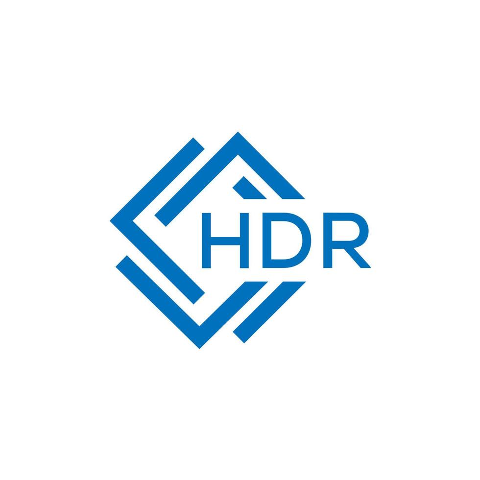 HDR letter logo design on white background. HDR creative  circle letter logo concept. HDR letter design. vector