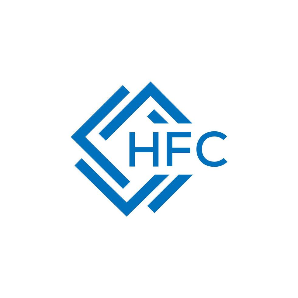 HFC letter logo design on white background. HFC creative circle letter ...