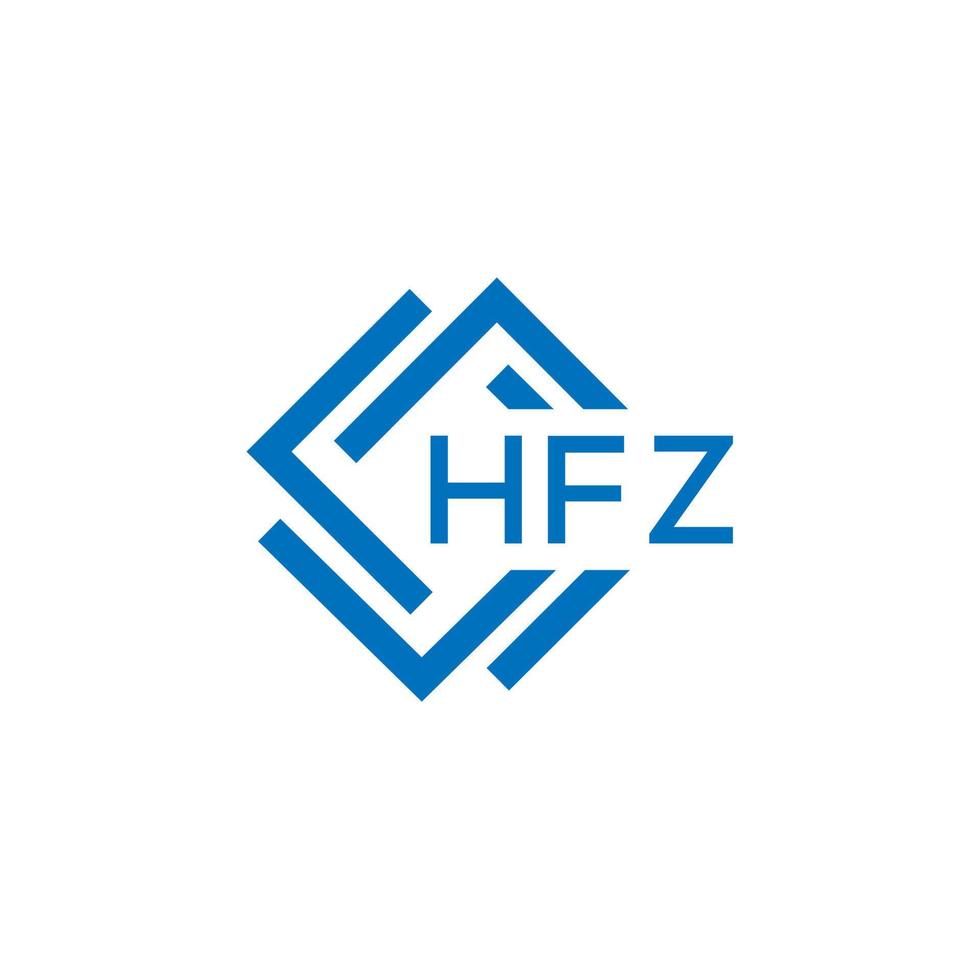 hfz letra logo diseño en blanco antecedentes. hfz creativo circulo letra logo concepto. hfz letra diseño. vector