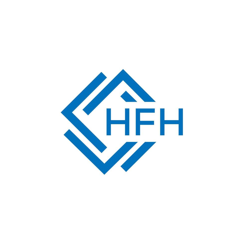 HFH letter logo design on white background. HFH creative  circle letter logo concept. HFH letter design. vector