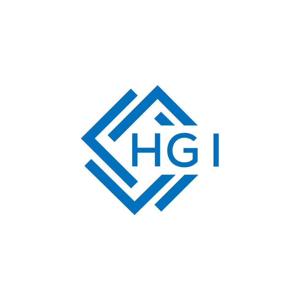 hgi letra logo diseño en blanco antecedentes. hgi creativo circulo letra logo concepto. hgi letra diseño. vector