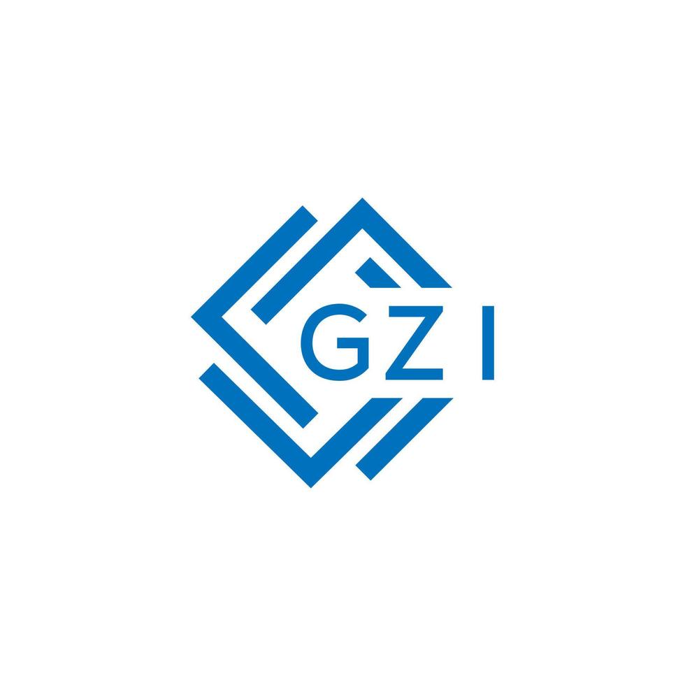 gzi letra logo diseño en blanco antecedentes. gzi creativo circulo letra logo concepto. gzi letra diseño. vector