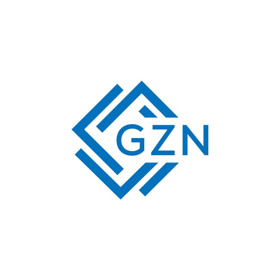 gzn letra logo diseño en blanco antecedentes. gzn creativo circulo letra logo concepto. gzn letra diseño. vector