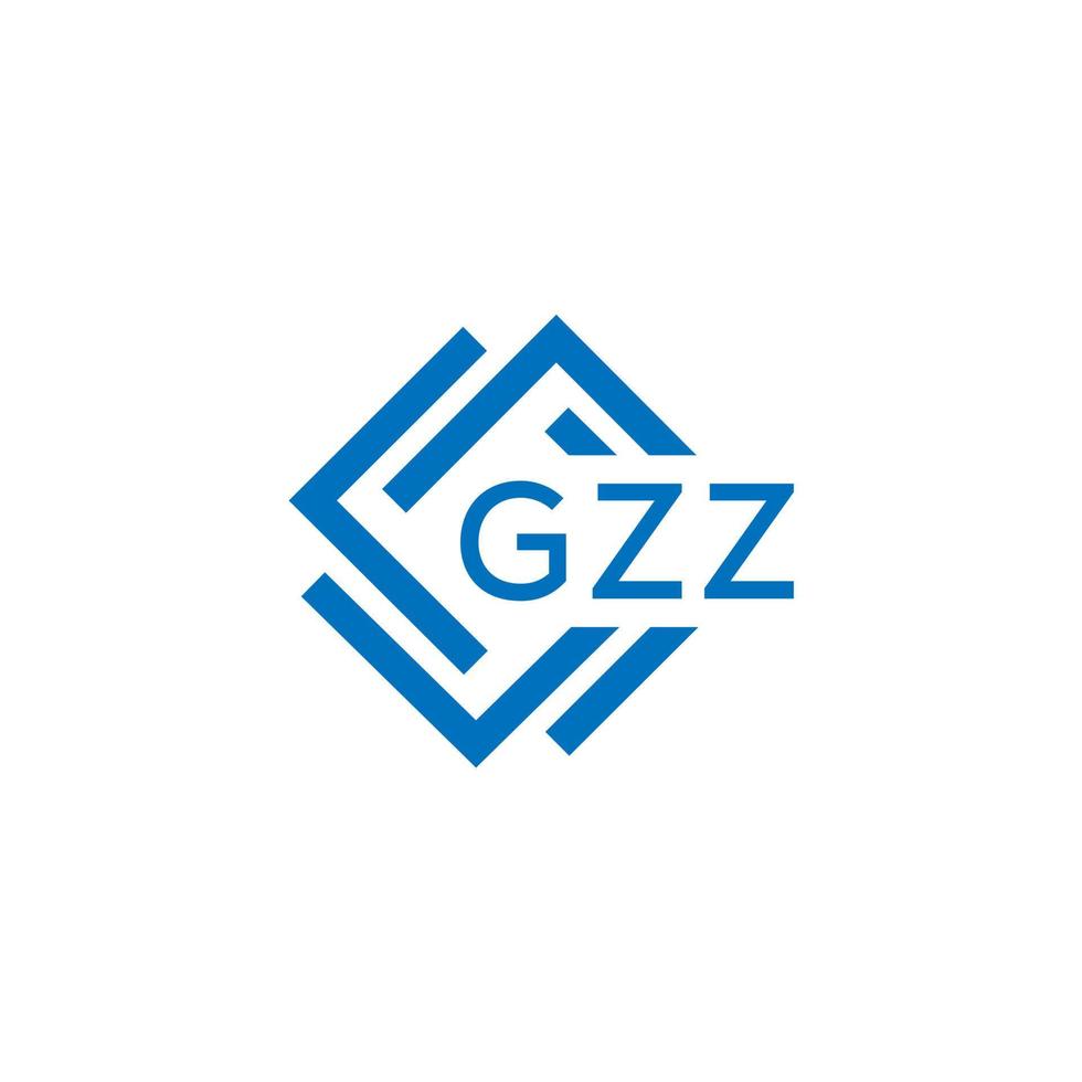 GZZ letter logo design on white background. GZZ creative  circle letter logo concept. GZZ letter design. vector